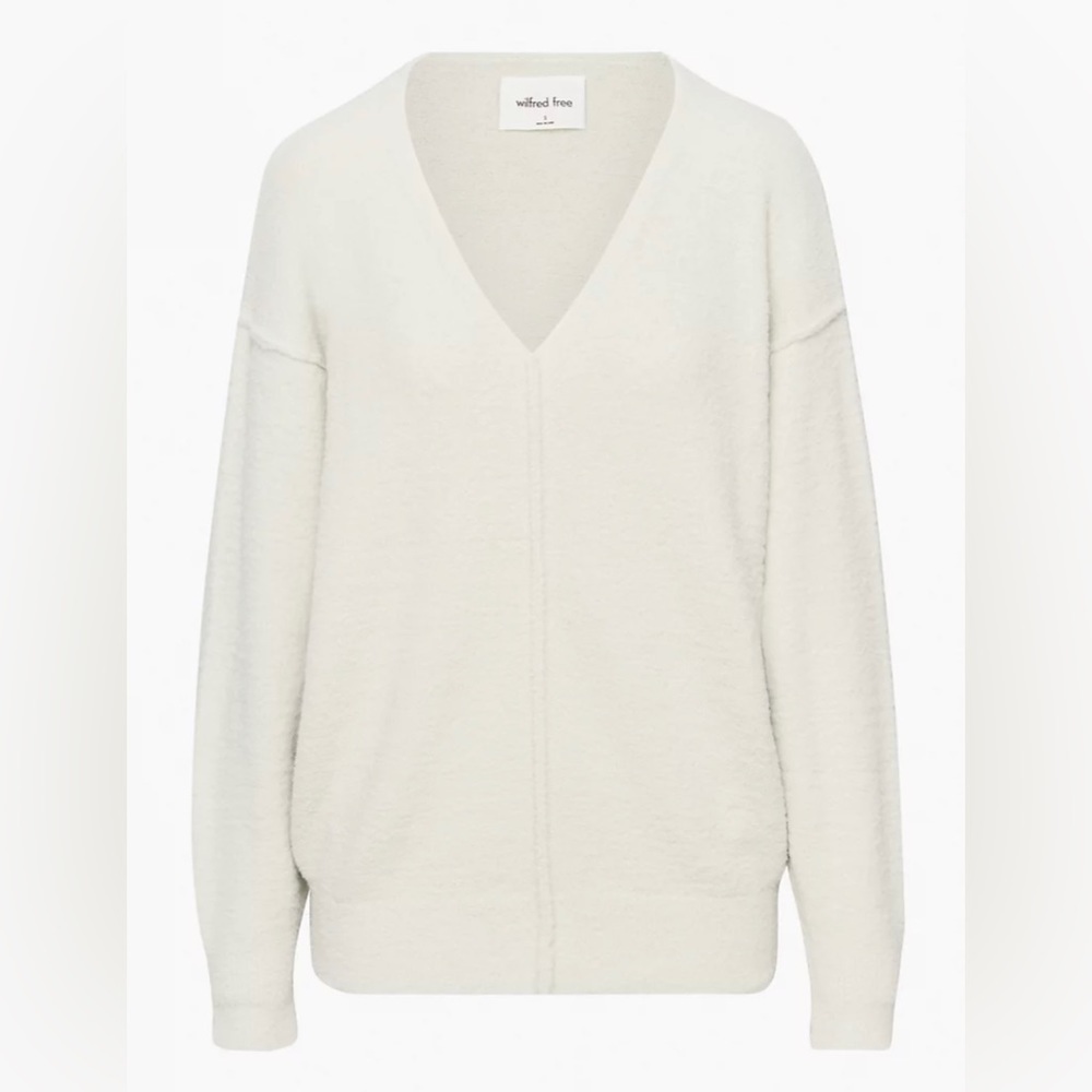 Aritzia Wilfred Free Hush Knit V-Neck Sweater
